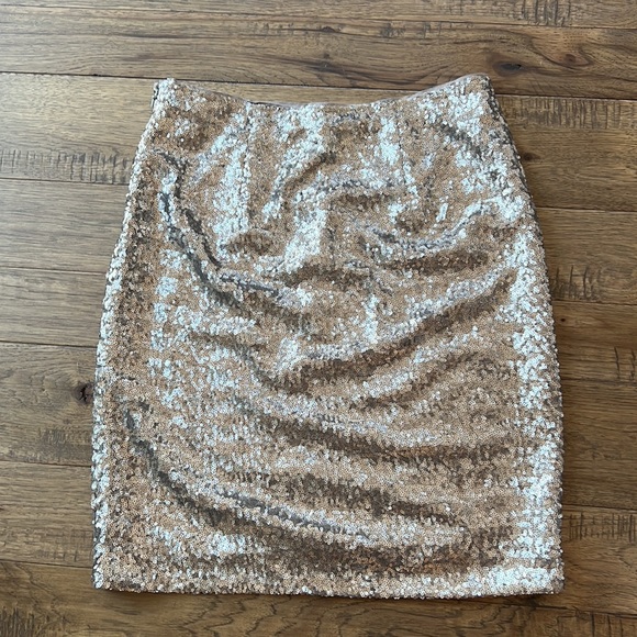 Banana Republic Heritage Silver Sequined Skirt - Picture 2 of 3